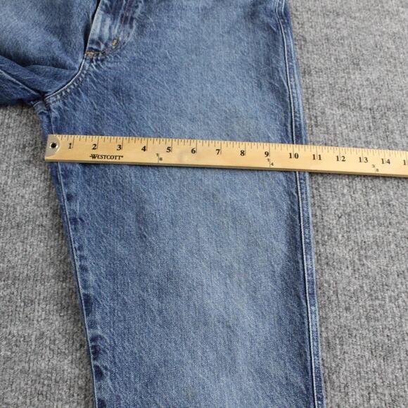 Agolde Jeans Womens 28 Pinch High Rise Straight Leg Raw Hem Denim Blue Casual - Picture 13 of 15